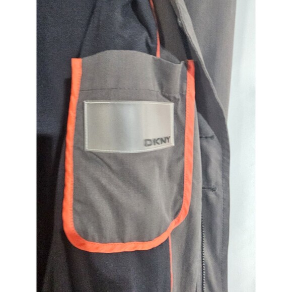 DKNY Jacket Men's Brown Military Utility Canvas Chore Coat XL Full Zip - Picture 5 of 7